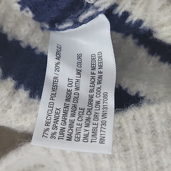 Knox Rose Women's Crewneck Ribbed Pullover Sweater navy/cream size M NWT - Picture 7 of 12